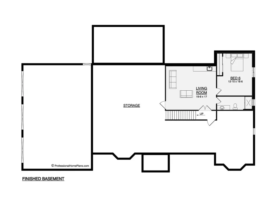 The Hickory optional basement floor plan
